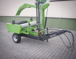 1502 - Enrubanneuse agricole Zagroda sp. z o.o. sp.k - poids 850 kg - attelage bas ou haut, bras hydraulique, table 4 rouleaux_0
