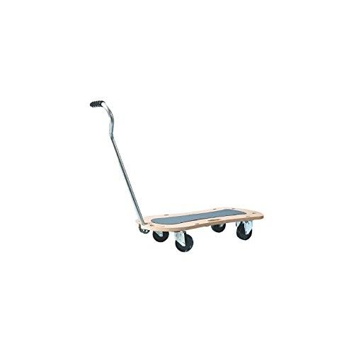 Mottez B740Q - Plateau rouleur avec poignée 40x80 cm en MDF, épaisseur 18 mm, charge lourde 300 kg avec roulettes 10 cm et bande antidérapante_0