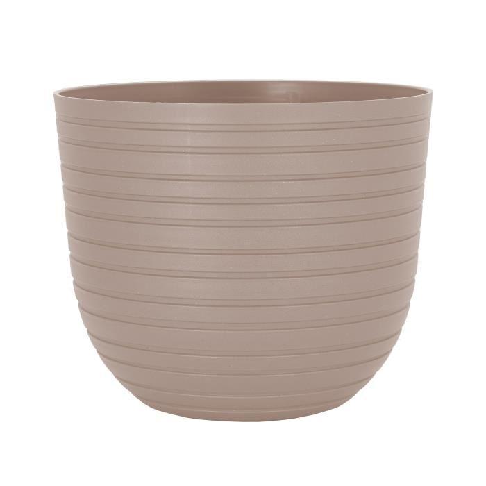 ARTEVASI Pot de fleurs Havana Horizon - Ø 50 x H 41,5 cm - 60 L - Béton - Design urbain - Utilisation intérieure et extérieure_0