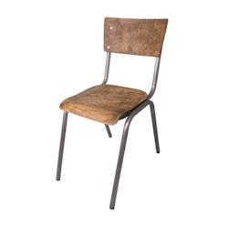 Anticline Créations Chaise écolière cirée L41 X P56 X H81cm - marron Bois massif CD874_0