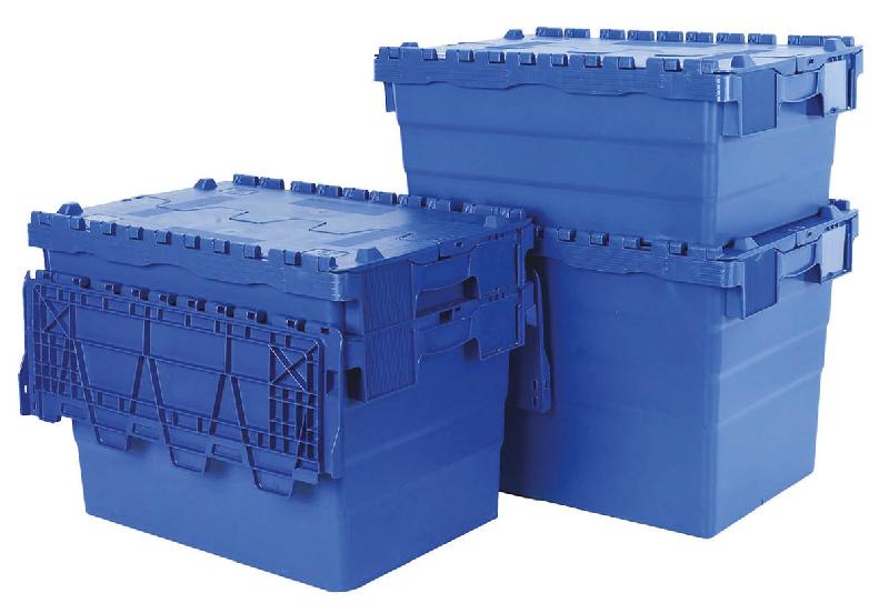 Bac navette avec couvercle - 190442 – Bleu - 400 x 300 x 320 mm_0