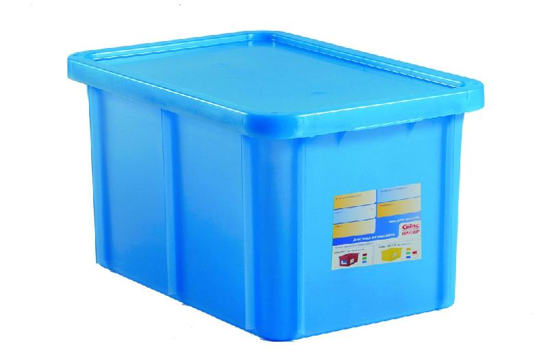 BAC RECTANGULAIRE À  COUVERCLE 55L