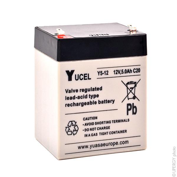 Batterie plomb AGM Yucel Y5-12 - 12V 5Ah - Bornes Faston 4.8_0