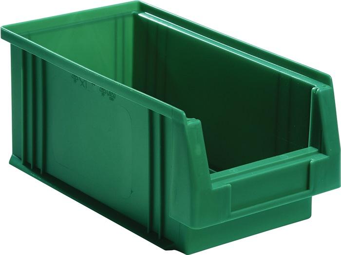 Boîte de rangement à ouverture frontale PLK - L290 x l150 x H125 mm - Polypropylène vert - LA-KA-PE_0