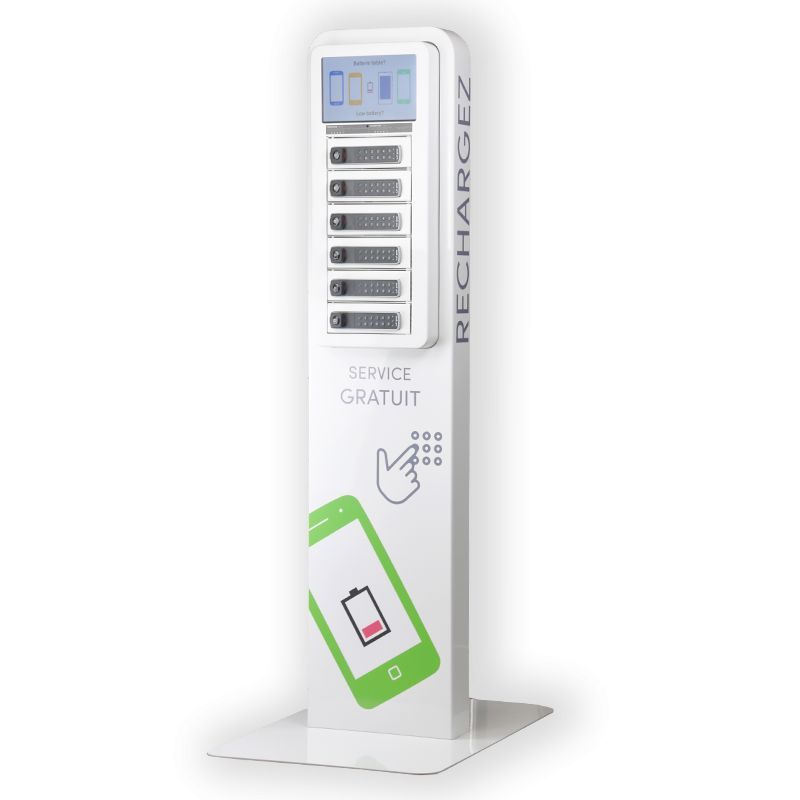 Borne de recharge de téléphones à 6 casiers - Compact Plus_0