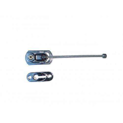 CÂBLE D'ENTREBÂILLEMENT POUR PORTE VIGICÂBLE CHROMÉ - 155 MM SOCONA