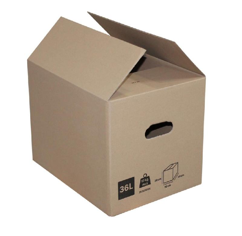 Caisse en carton 36L - 40x30x30 cm - Rangement - Matière principale : carton_0