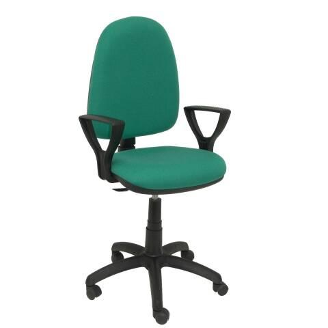 CHAISE DE BUREAU AYNA - ACCOUDOIRS FIXES - VERT ÉMERAUDE