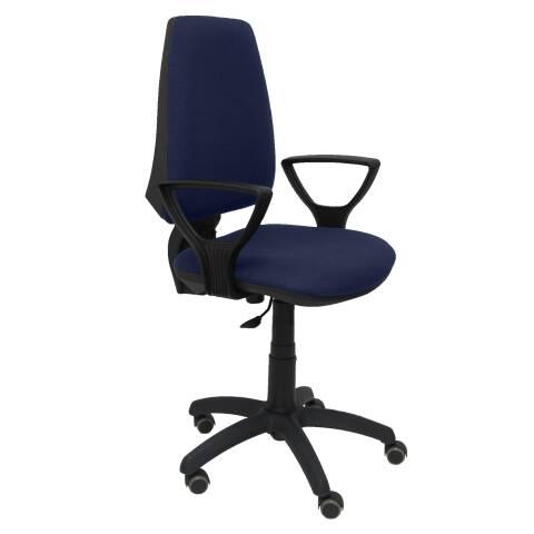 CHAISE DE BUREAU ELCHE - ACCOUDOIRS FIXES - BLEU FONCÉ