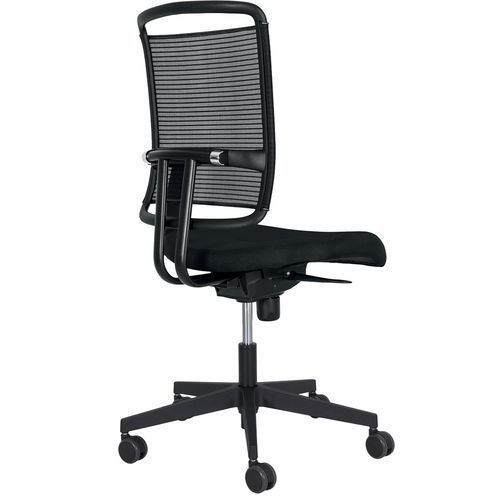 CHAISE @SENSE SYNCHRONE PIET. NOIR DOS RÉSILLE MESH ASSISE TISSU NOIR - NOWY STYL