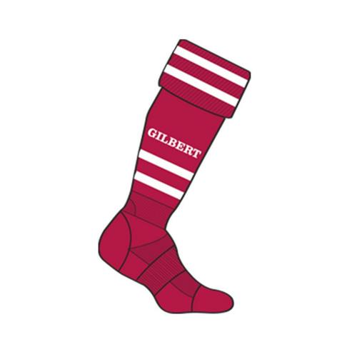CHAUSSETTES TRAINING GILBERT ROUGE / BLANC