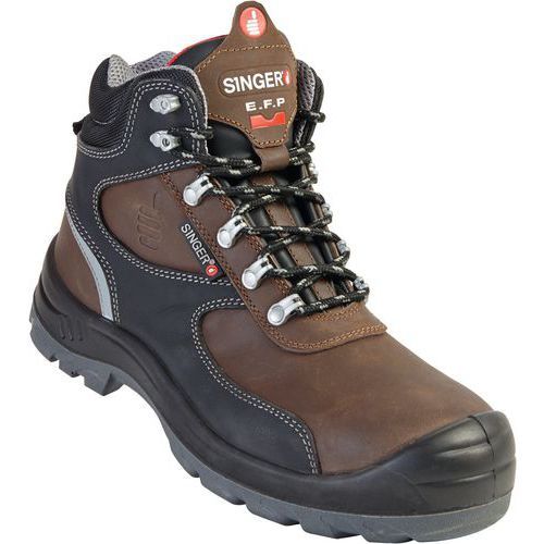 CHAUSSURE DE PROTECTION HAUTE FLEUR MARRON POINTURE 43 - SINGER SAFETY