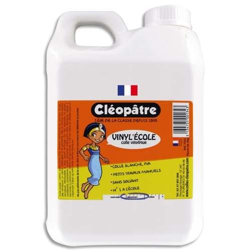 Cléopâtre - Colle blanche vinylique Vinyl'écolen - Bidon de 5 litres pour papier, carton et bois_0