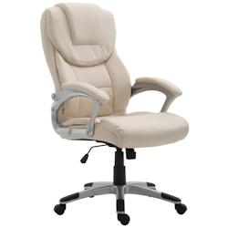 CLP Fauteuil de bureau XL Texas V2 Similicuir Crème - beige polyester 192105104_0