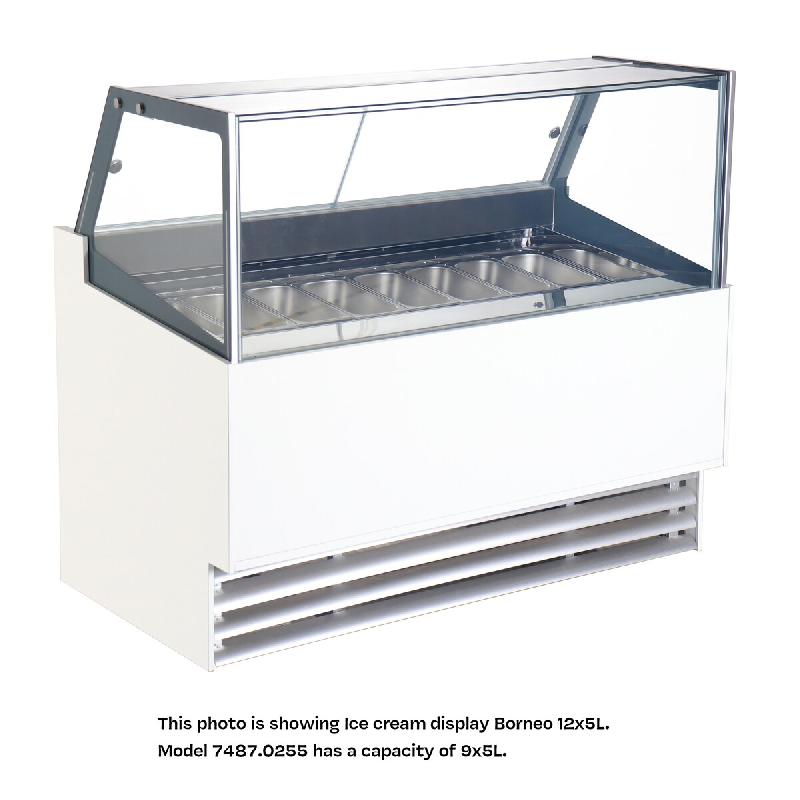 CombiSteel Vitrine à crème glacée PHUKET 9X5L - blanc 7487.0255_0