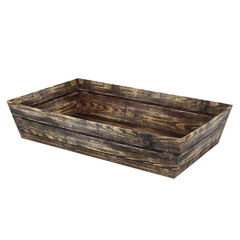 Corbeille rectangle carton Lame 33x20 - MARRON_0