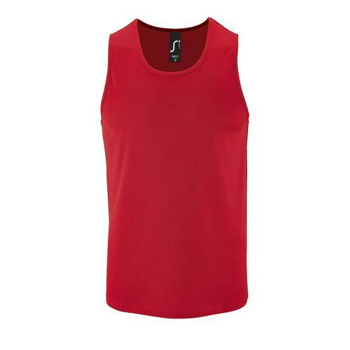 DÉBARDEUR PERSONNALISABLE DE SPORT HOMME EN POLYESTER ROUGE
