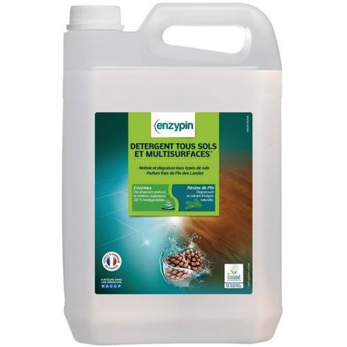 DÉTERGENT TOUS SOLS ET MULTI-SURFACES - 5L - ENZYPIN