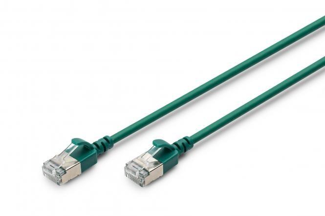 DIGITUS CAT 6A F-FTP Slim Patchkabel, 3m, vert, 3 m, vert - vert 4016032497998_0