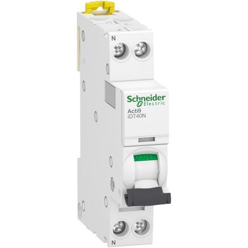 DISJONCTEUR MODULAIRE - 1P+N D - ACTI9 - IDT40N - 20 A - 6000A/10KA SCHNEIDER