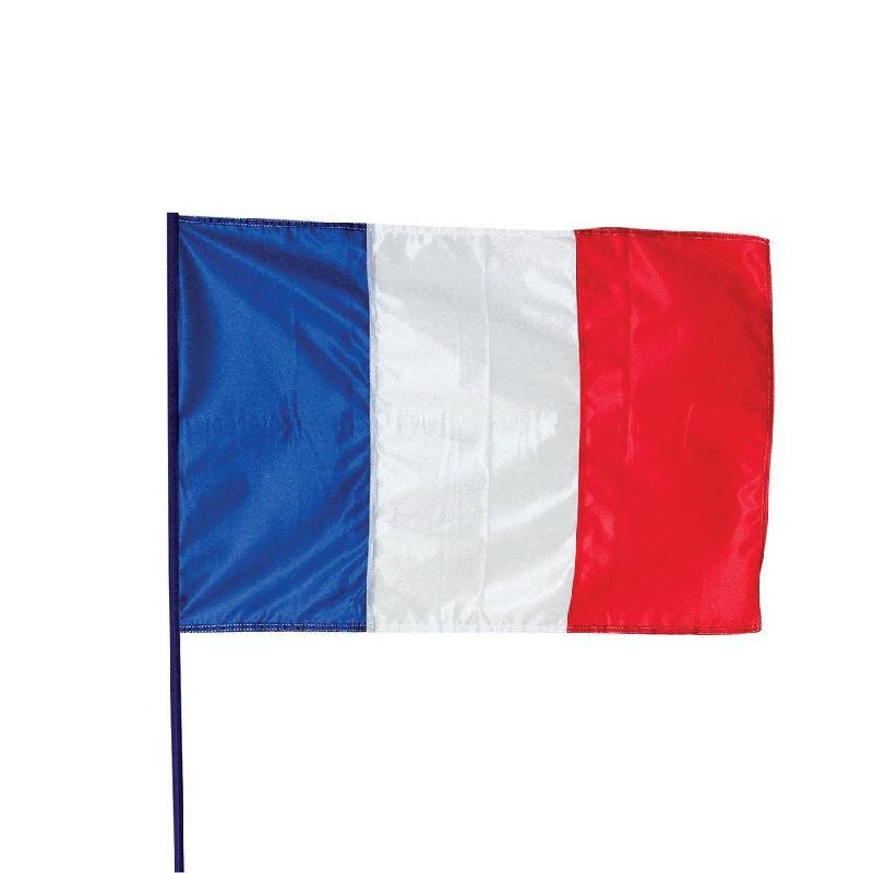 Drapeau France - maille polyester 60x90cm avec tige_0