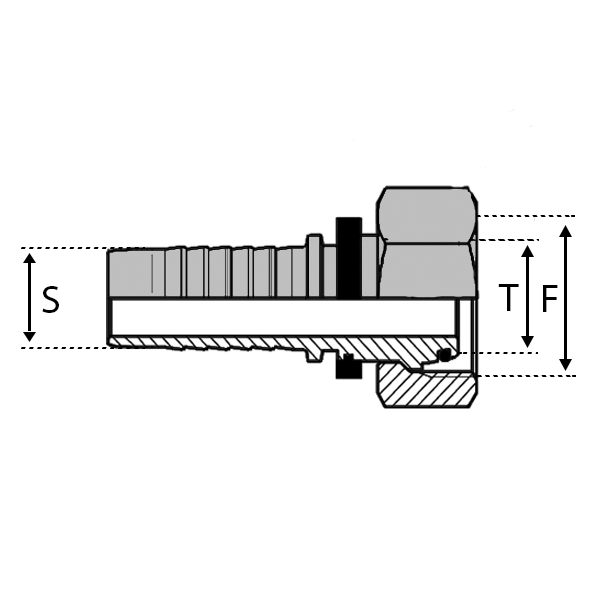 Embouts Série normale Française N Femelle - Droit (DKFM) - SFCN030612 - S 04 FCN 06 - M12X100_0