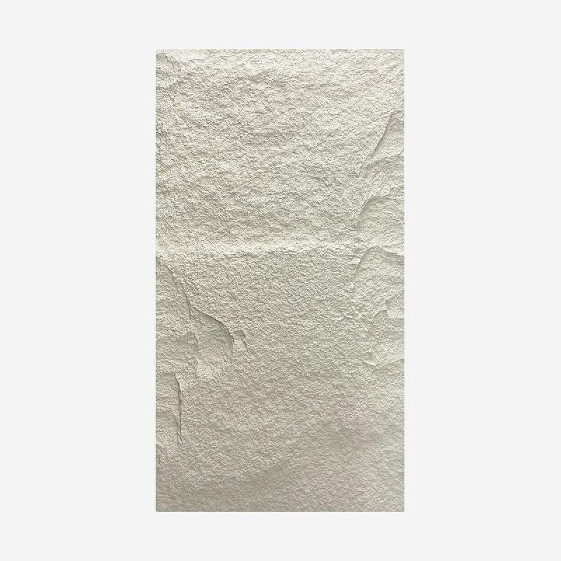 Ensemble de 10 panneaux décoratifs effet pierre 3D, revêtement mural PU 7,2 m², 120x60x3 cm, coloris leccewhite - blanc DH104787_0