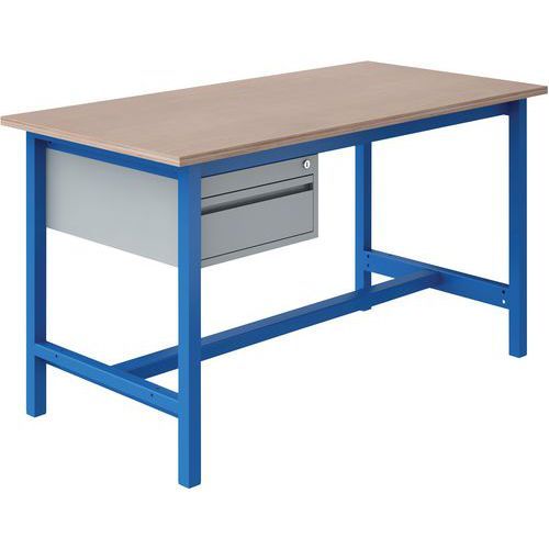 ETABLI PTH MH24 L2000 P750 FIXE 824+1 TIROIR H150 5015 BLEU - SOFAME