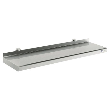 ETAGÈRE MURALE INOX AVEC PLATEAU FIXATION SUR CONSOLE INOX LONGUEUR 1600 MM