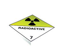Étiquette de danger classe 7D pour conteneur maritime - matière radioactive - 25x25 cm - vinyle avec colle renforcée - 46515_0