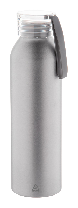 Gourde de sport - aluminium recyclé - 600 ml - avec sangle en silicone et couvercle assorti_0