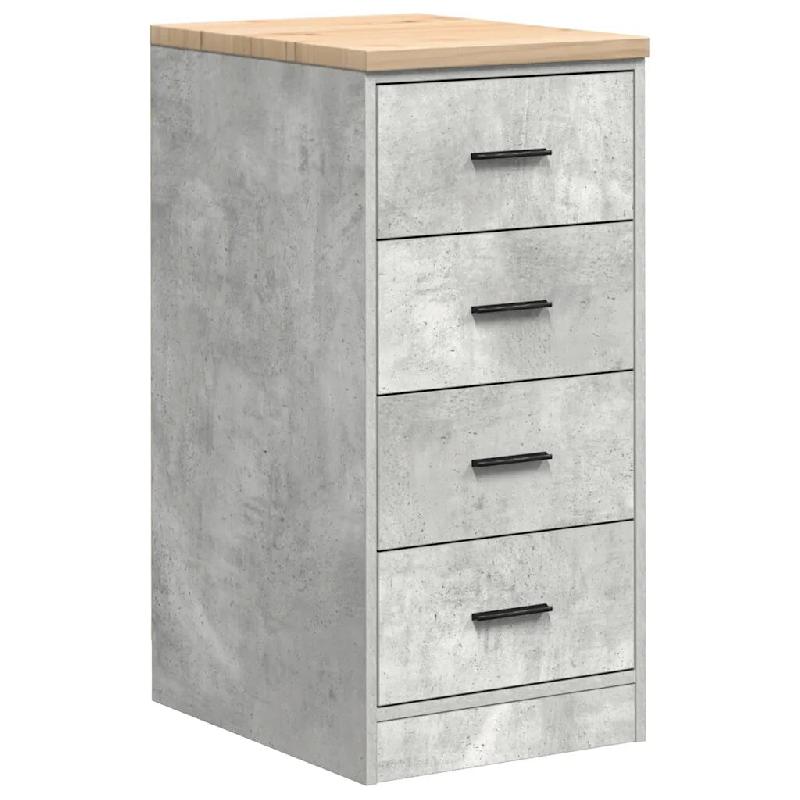 Helloshop26 - Armoire de rangement garage 40 x 51 x 85 cm grande capacité durable style moderne en bois gris béton 02_0051388 - gris Bois massif 300_0