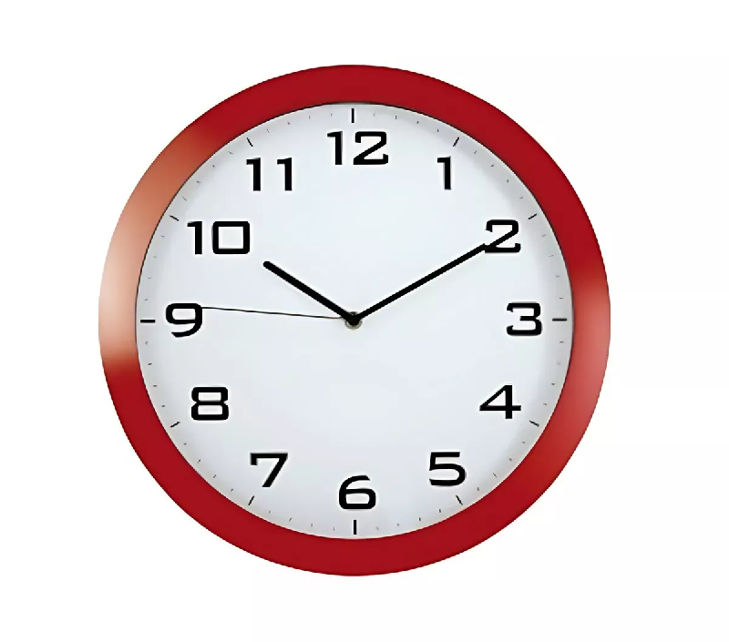 Horloge murale silencieuse rouge - Ø38 cm - Mouvement à quartz haute précision - Fabrication RPC_0