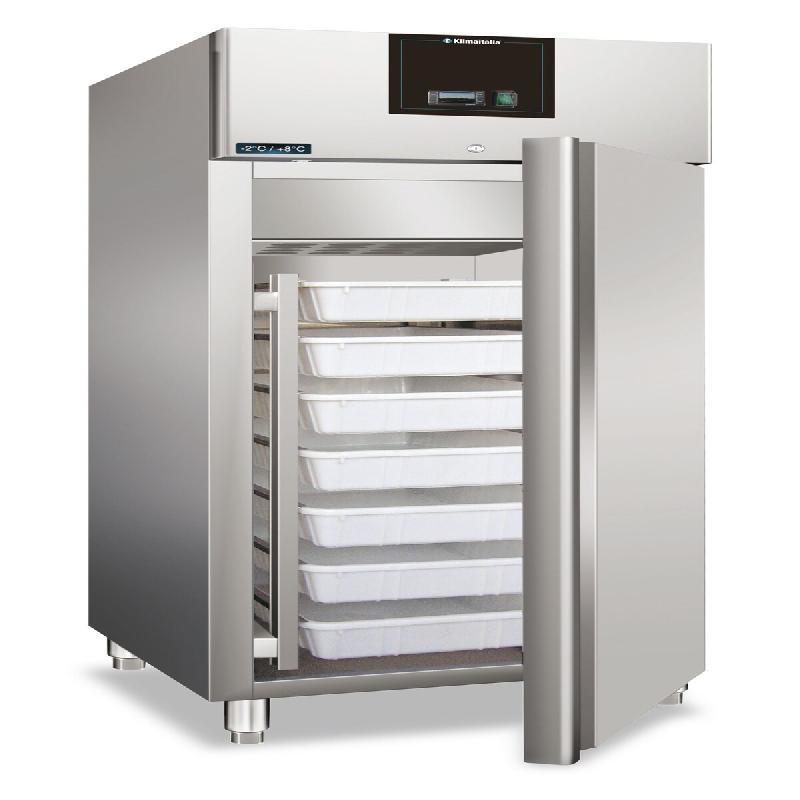 KLIMAITALIA Armoire inox Pesce 600 litres statique. Thermo num. Clé et serrure. T° -2°C/+8°C. Dim. LxLxH 68x81x200 cm. Mod. AXF600FISH - 4533_0