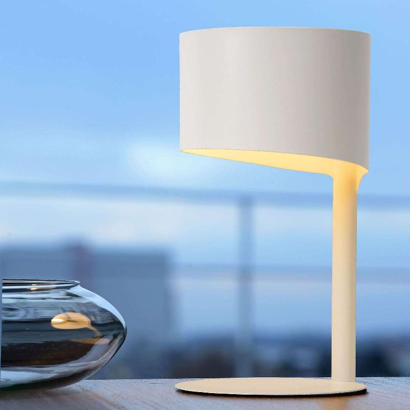 LUCIDE LAMPE À POSER KNULLE EN MÉTAL, BLANCHE