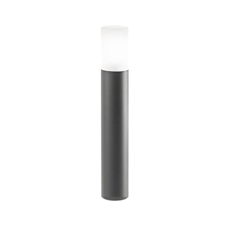 Lampo - Borne De Jardin Avec Ampoule E27 Ip54 H 60 Cm, Métal Peint, Verre Dépoli, Borne D'Extérieur - Perenz - Gris Foncé - gris 8023559548320_0