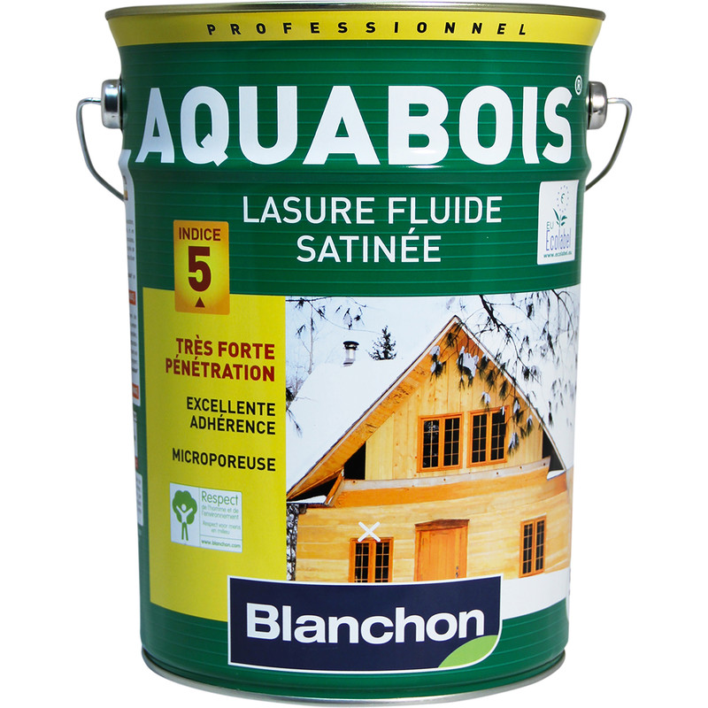 LASURE AQUABOIS BLANCHON 5L CHÊNE RUSTIQUE