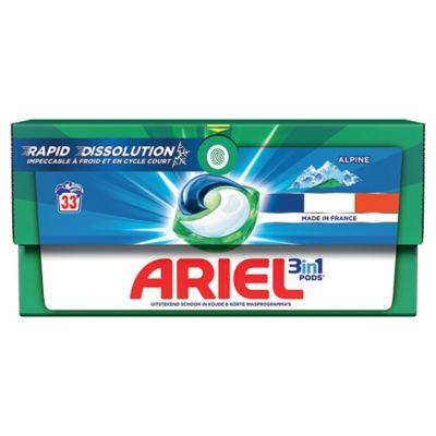 Lessive capsules Ariel Pods 3 en 1 Alpine, boite de 33 doses_0