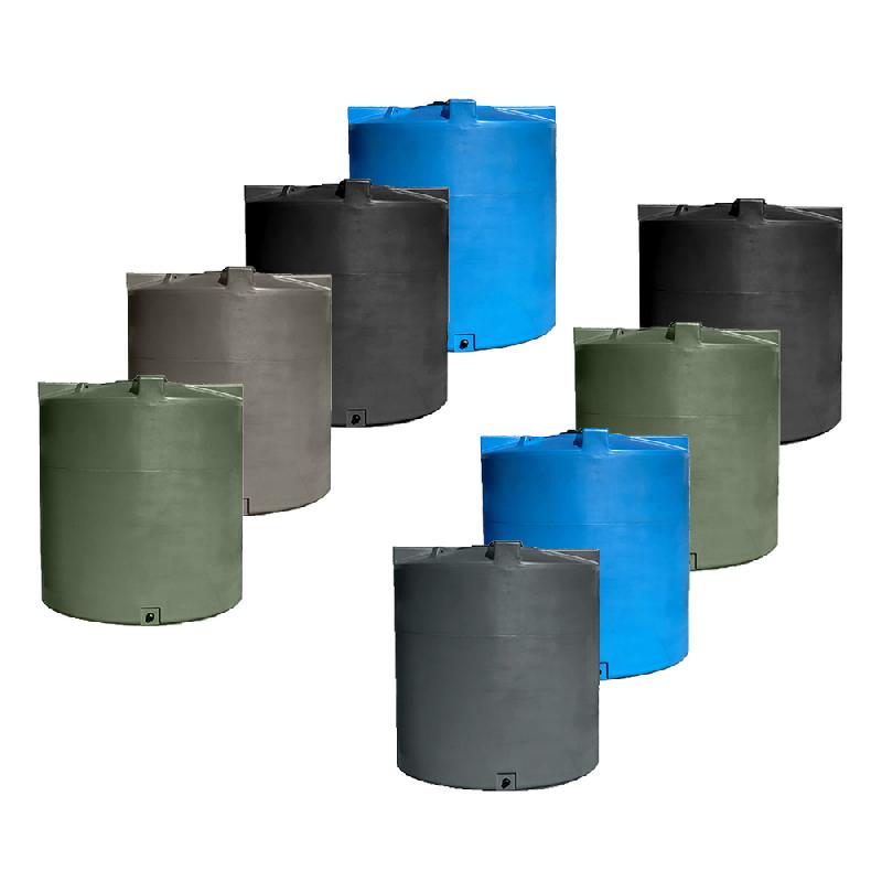 Lot de 8 cuves de stockage eau 4000L - Verticales, anti-UV, fabrication française - Plast'Up Rotomoulage_0