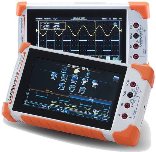 Oscilloscope de terrain à écran tactile, 2 voies, 200mhz, 1géch/s, 1mpts, dmm 5000 pt - GWIGDS-220_0