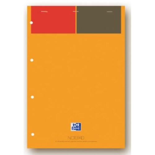 Oxford Lot de 5 Notepad Bloc agrafé A4+ 160p./80 feuilles 80g/m², papier jaune ligné 6mm, perforées 4 trous - 3020120011035_0