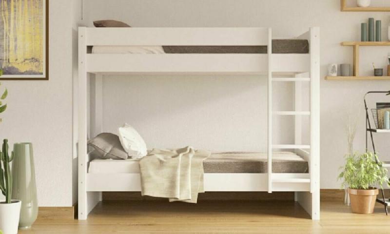PACK LIT SUPERPOSÉ JAVARI + 2 MATELAS  BLANC 80X200 CM/OPT:MATELAS ARNO LATEX
