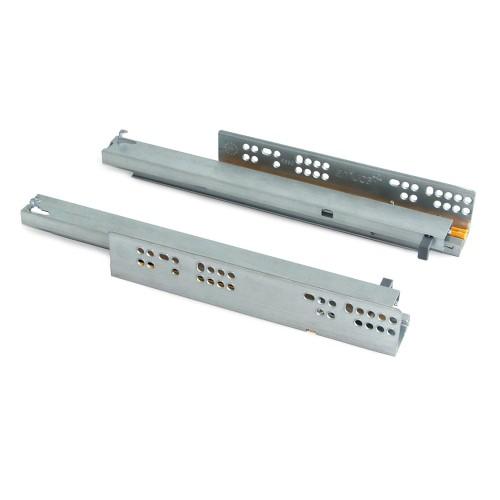 PAIRE DE COULISSES INVISIBLES - FERMETURE AMORTIE - SORTIE TOTALE - L550 MM EMUCA