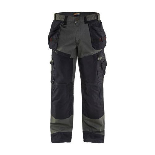 PANTALON DE TRAVAIL X1500 COTON CANVAS VERT ARMÉE ET NOIR D112 - BLAKLADER