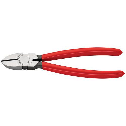 PINCE COUPANTE DE CÔTÉ 180MM - TÊTE ÉTROITE - PVC - FINITION POLIE - KNIPEX