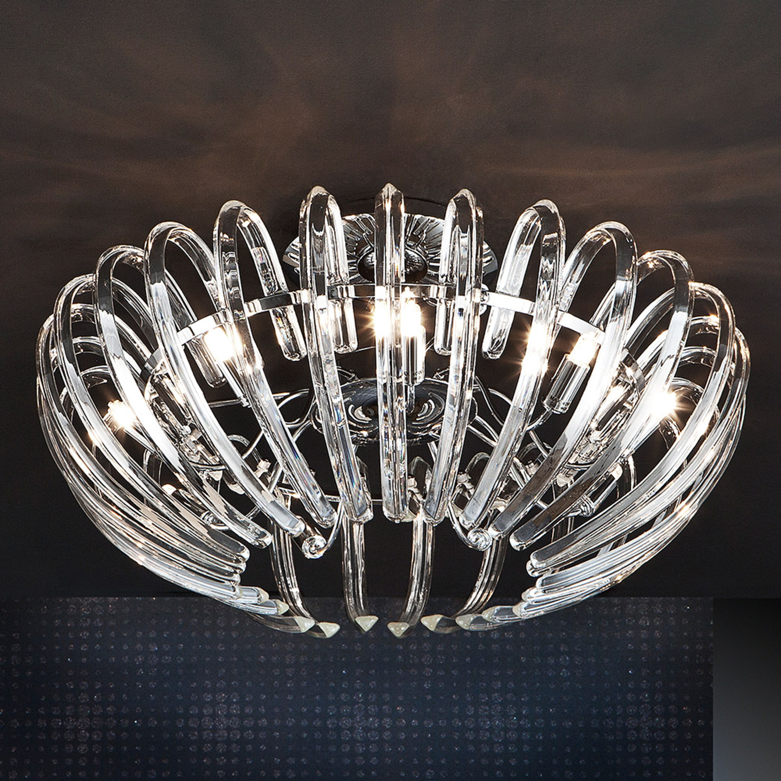 SCHULLER VALENCIA PLAFONNIER CRISTAL ROND ARIADNA, TRANSPARENT