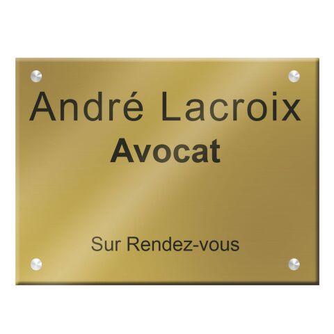 PLAQUE SIGNALÉTIQUE PERSONNALISABLE PLEXI COLOR - 30 X 20 CM JUSQU'À 3 LIGNES