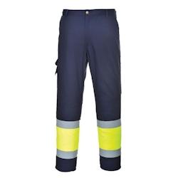 Portwest - Pantalon de travail bicolore COMBAT HV Jaune / Bleu Marine Taille S - S 5036108218851_0