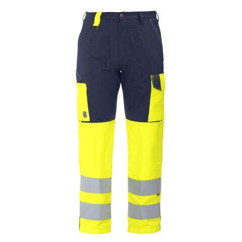 PROJOB 6501 PANTALON POLYCOTON - EN ISO 20471 CLASSE 2 JAUNE/MARINE - TAILLE 52