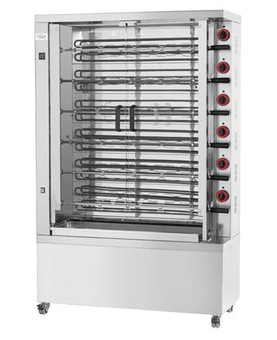 Rôtissoire électrique 8 broches FECA 840-EKO-E - Capacité 40 à 48 poulets, 33,6 kW_0